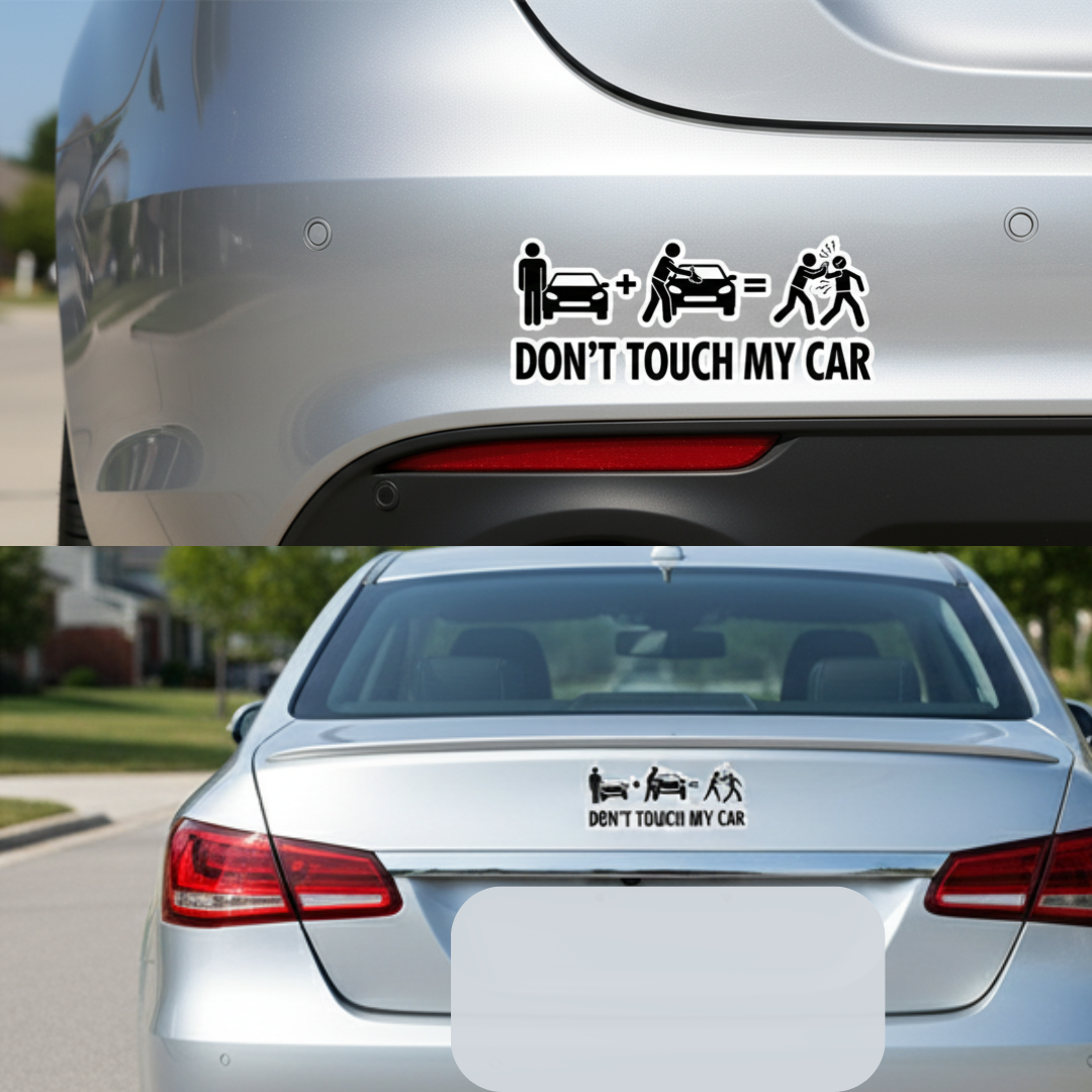 "Do Not Touch" Bumper Sticker for Car Enthusiasts