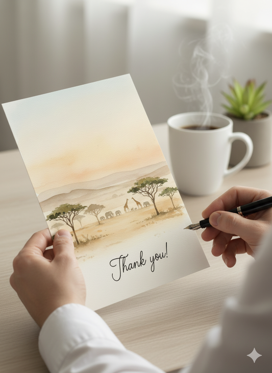 Savanna Sunset Thank You Card