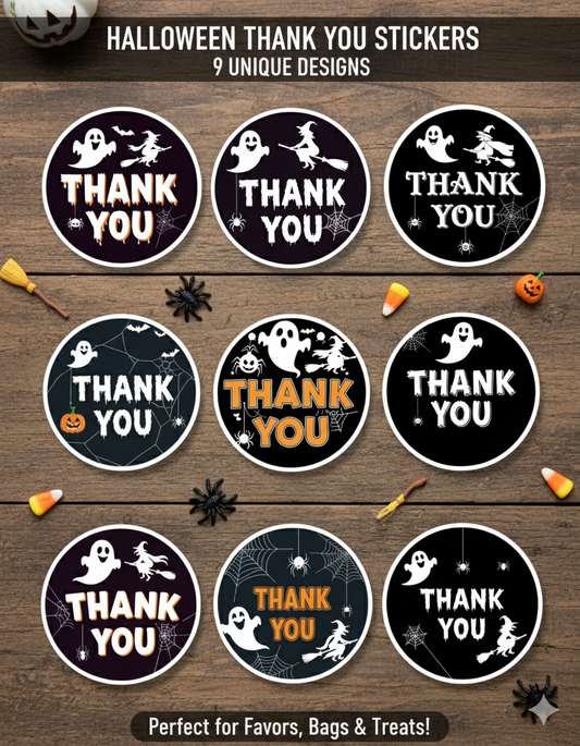 Witchin' Good Thank You Stickers Sheet