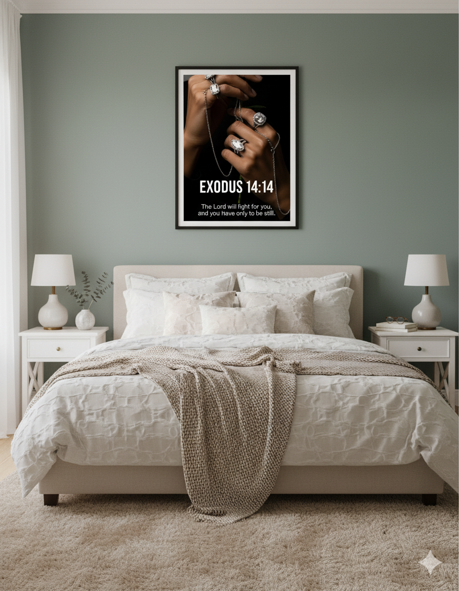 EXODUS 14:14 Printable Wall Art - The Lord Will Fight For You