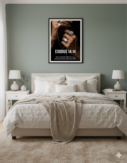 EXODUS 14:14 Printable Wall Art - The Lord Will Fight For You