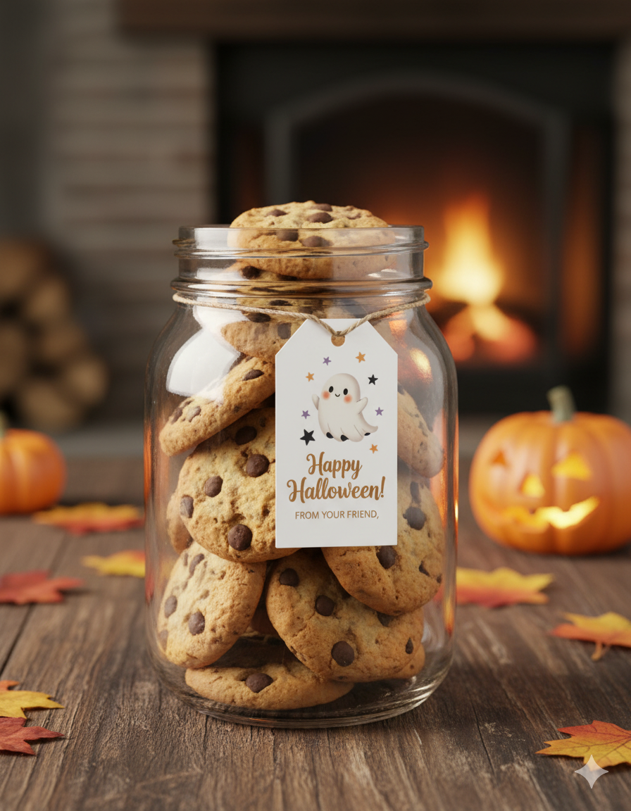 Cute Ghost Halloween Gift Tags