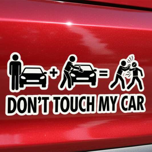 "Do Not Touch" Bumper Sticker for Car Enthusiasts