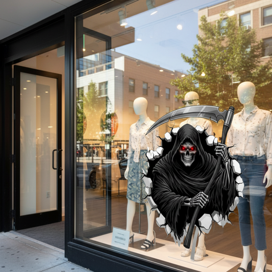 The Reaper's Grasp - Spooky 3D Tear Sticker_8x8 inch Printable PNG File