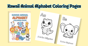 Kawaii Animal Alphabet Coloring Book | Printable ABC Coloring Pages for Kids
