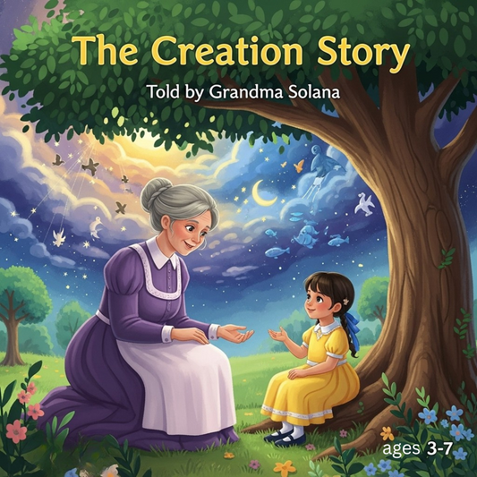 The Creation Story: Told by Grandma Solana – 40-Page Children’s Bible Picture Book + Coloring Pages